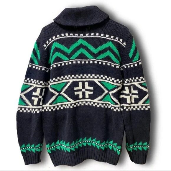 Polo Ralph Lauren Unisex Multi Geometric Shawl Collar Apres Ski Sweater - Picture 11 of 16